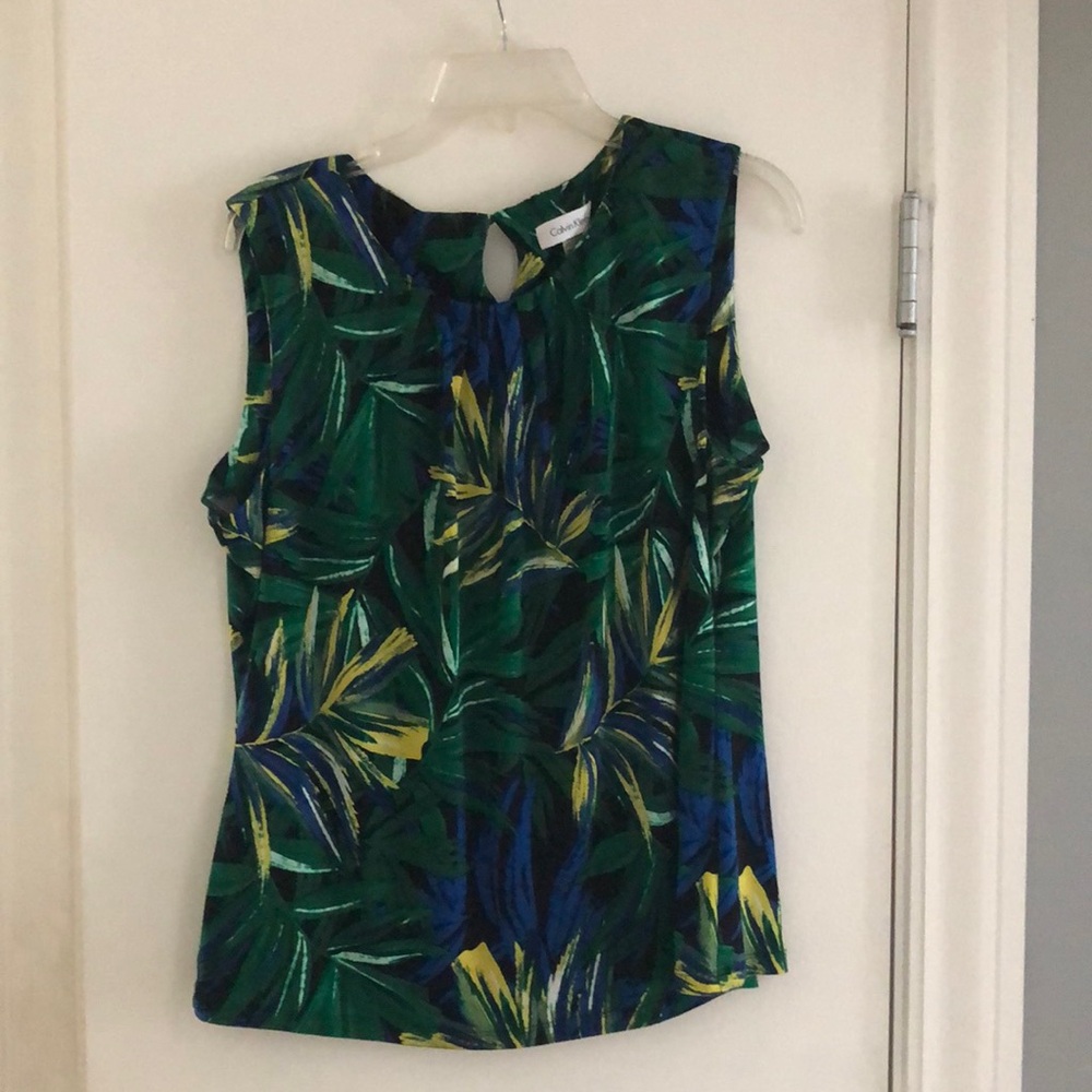 Women’s Tropical Print Calvin Klein Top Size XL